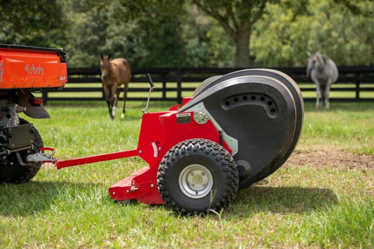 Tow and Collect Unit in a paddock with a horse